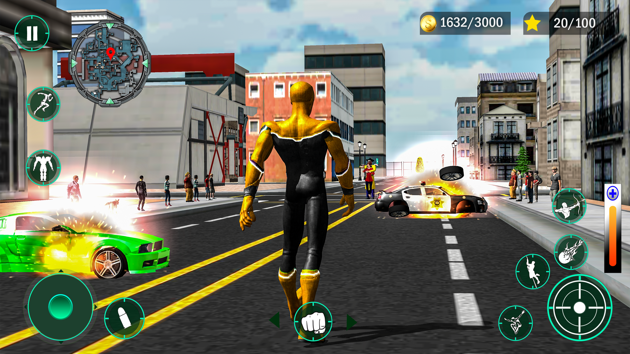 Spider Vice Town Man Rope Hero Game Screenshot