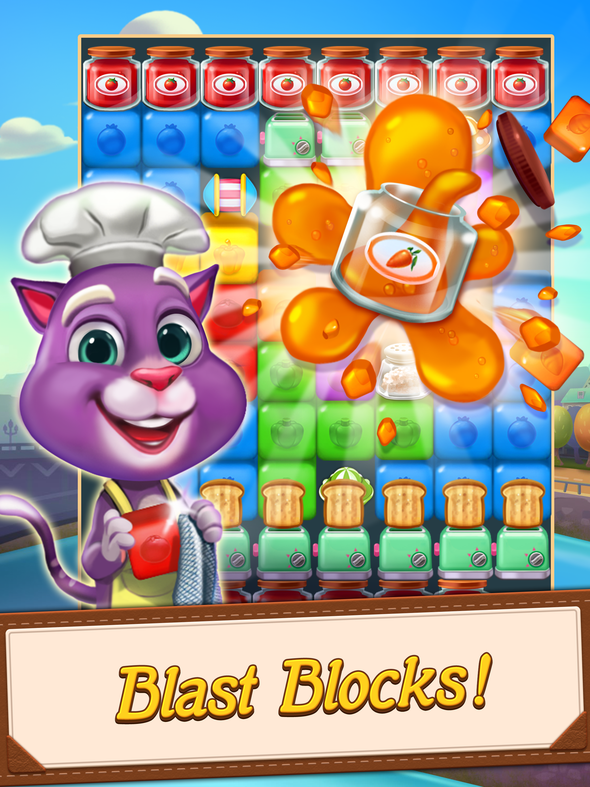 Blaster Chef: Culinary match & collapse puzzles 게임 스크린샷