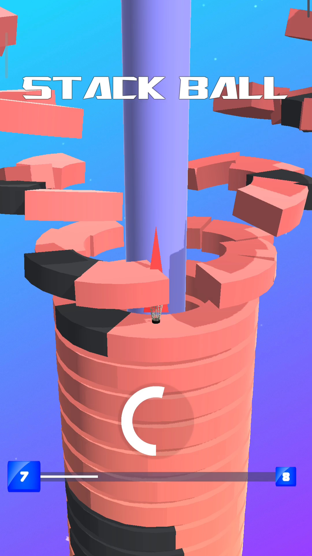 Stack ball 3D game Game Screenshot