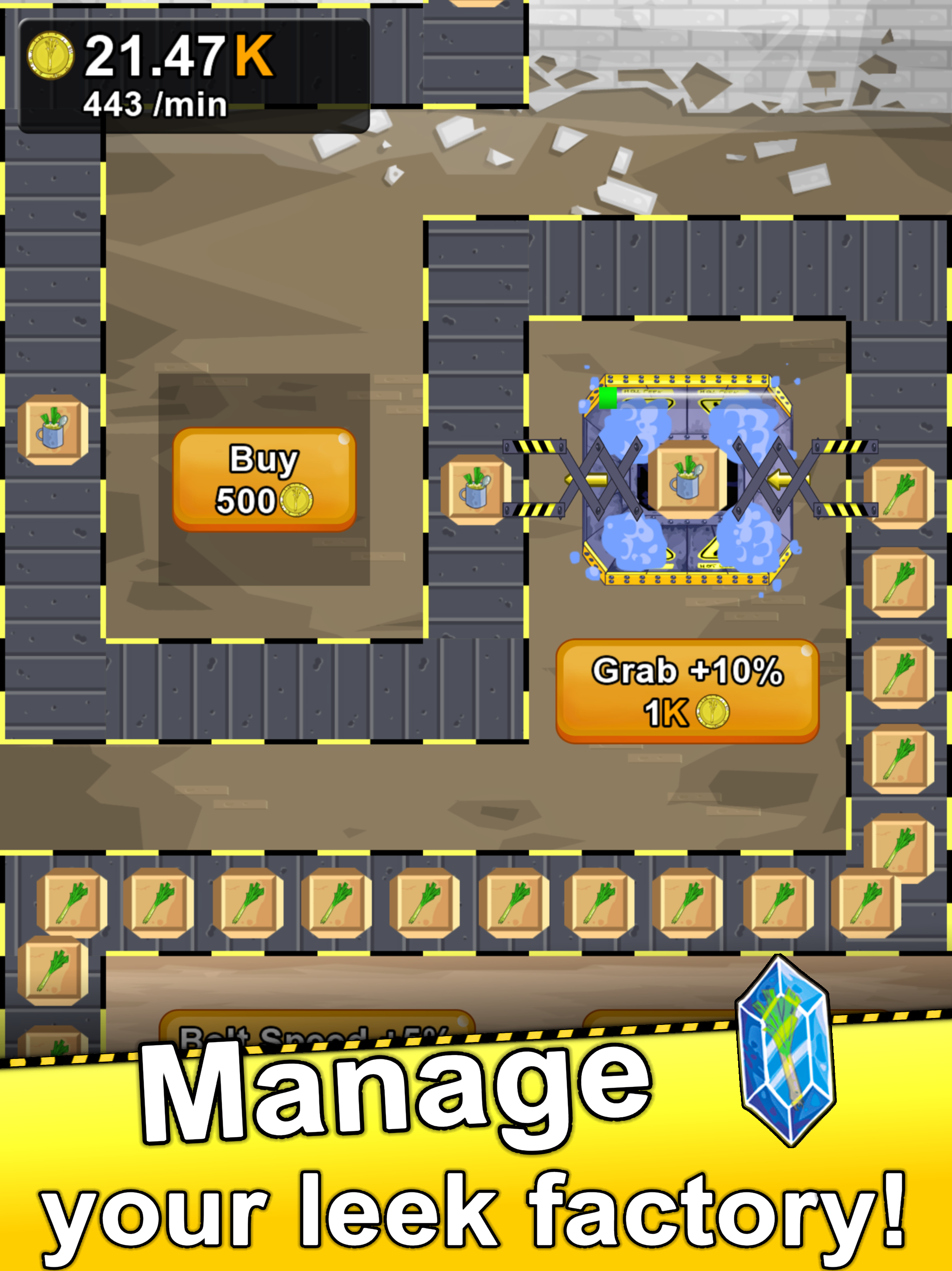 Screenshot of Leek Factory Tycoon: Idle Game
