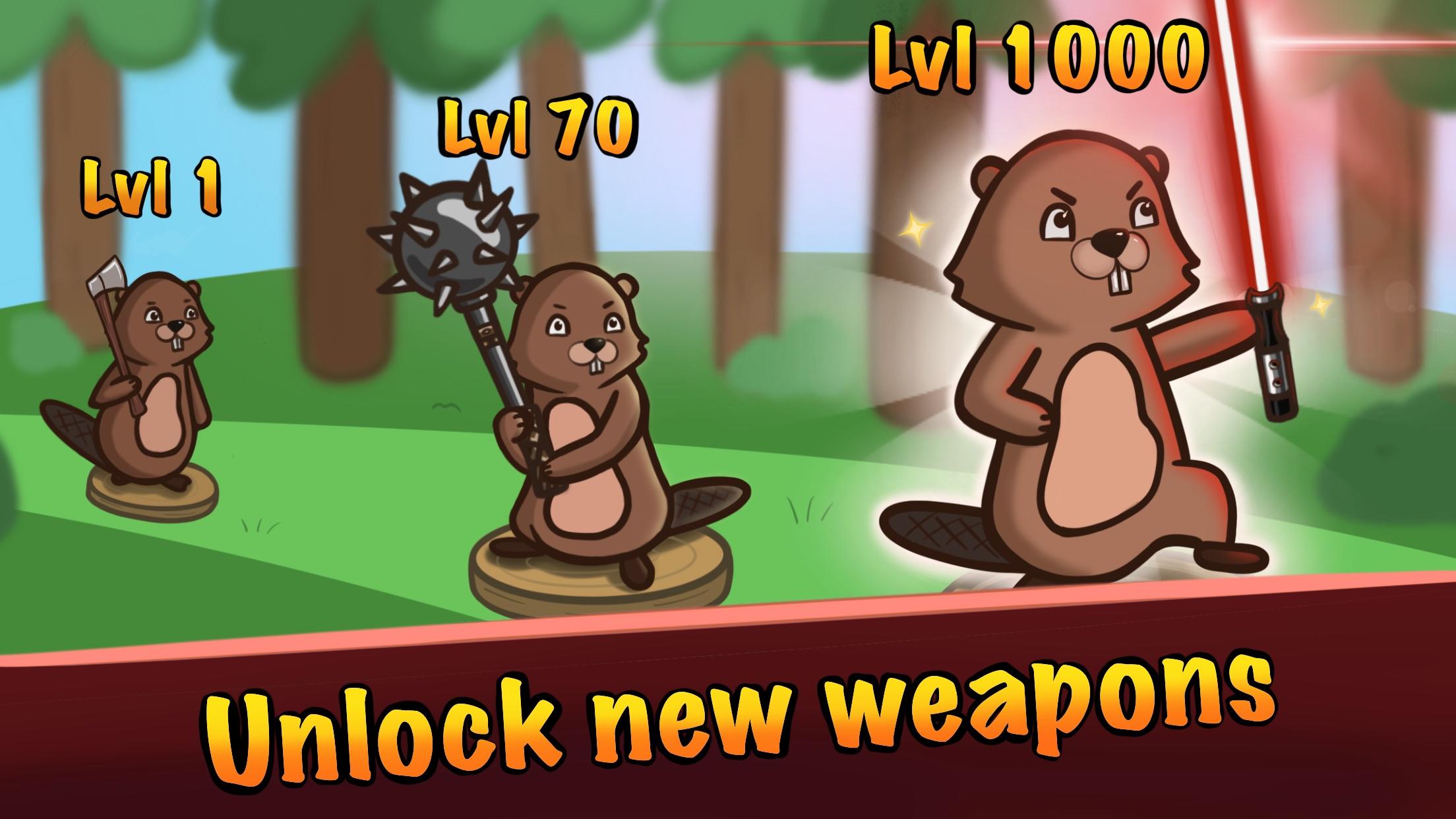 Скриншот игры Beaver with Axe: Idle Clicker