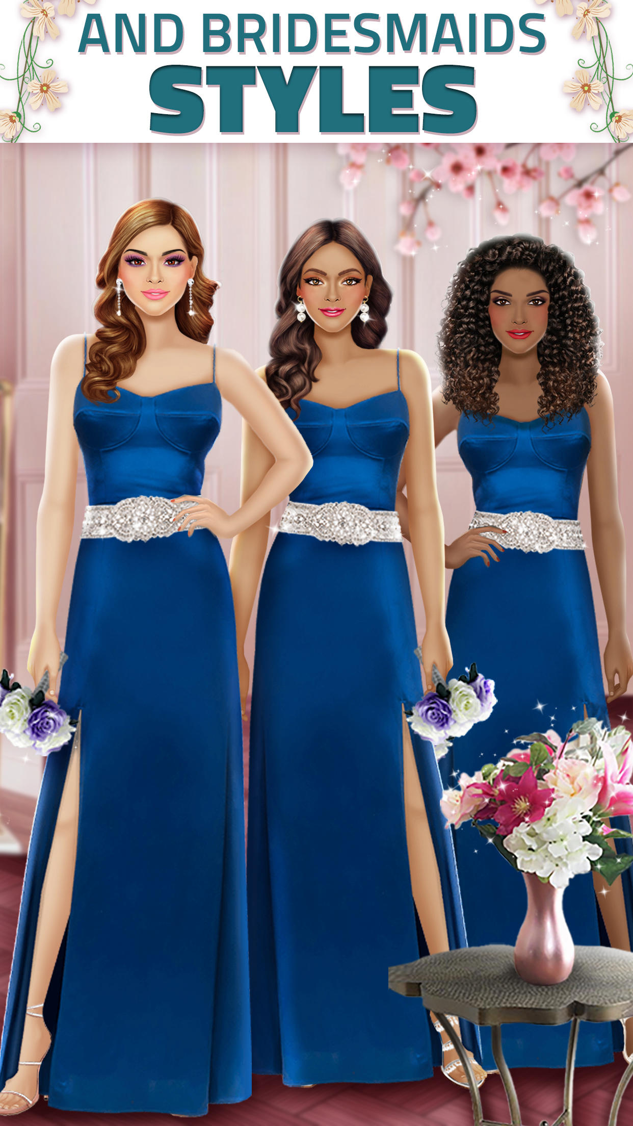 Super Wedding Dress Up Stylist Game Screenshot