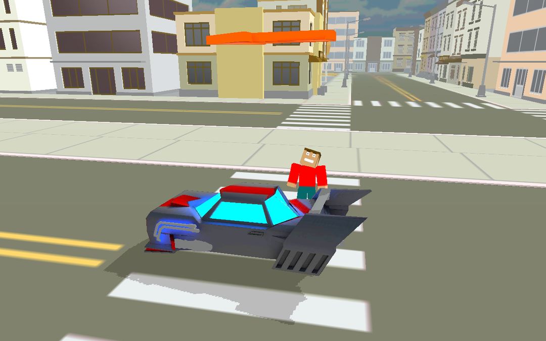 Blocky Hover Car: City Heroes ภาพหน้าจอเกม