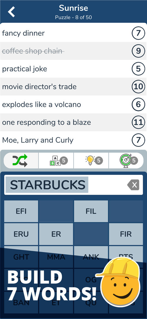 Screenshot of 7 Little Words: Word Puzzles