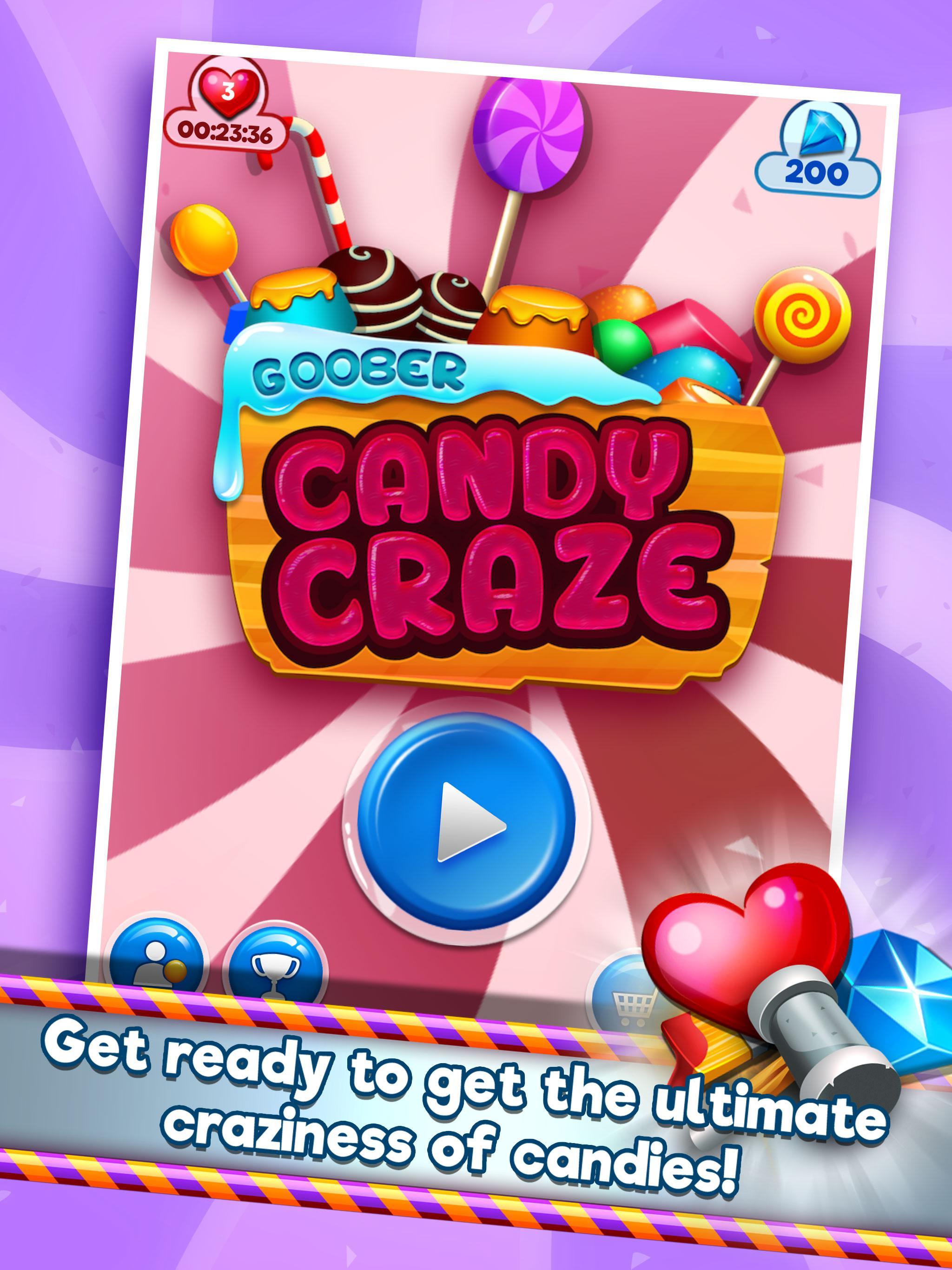 Goober Candy Craze! Match-3! Game Screenshot
