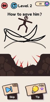 DrawLinePuzzle: Save Stickman ゲームのスクリーンショット