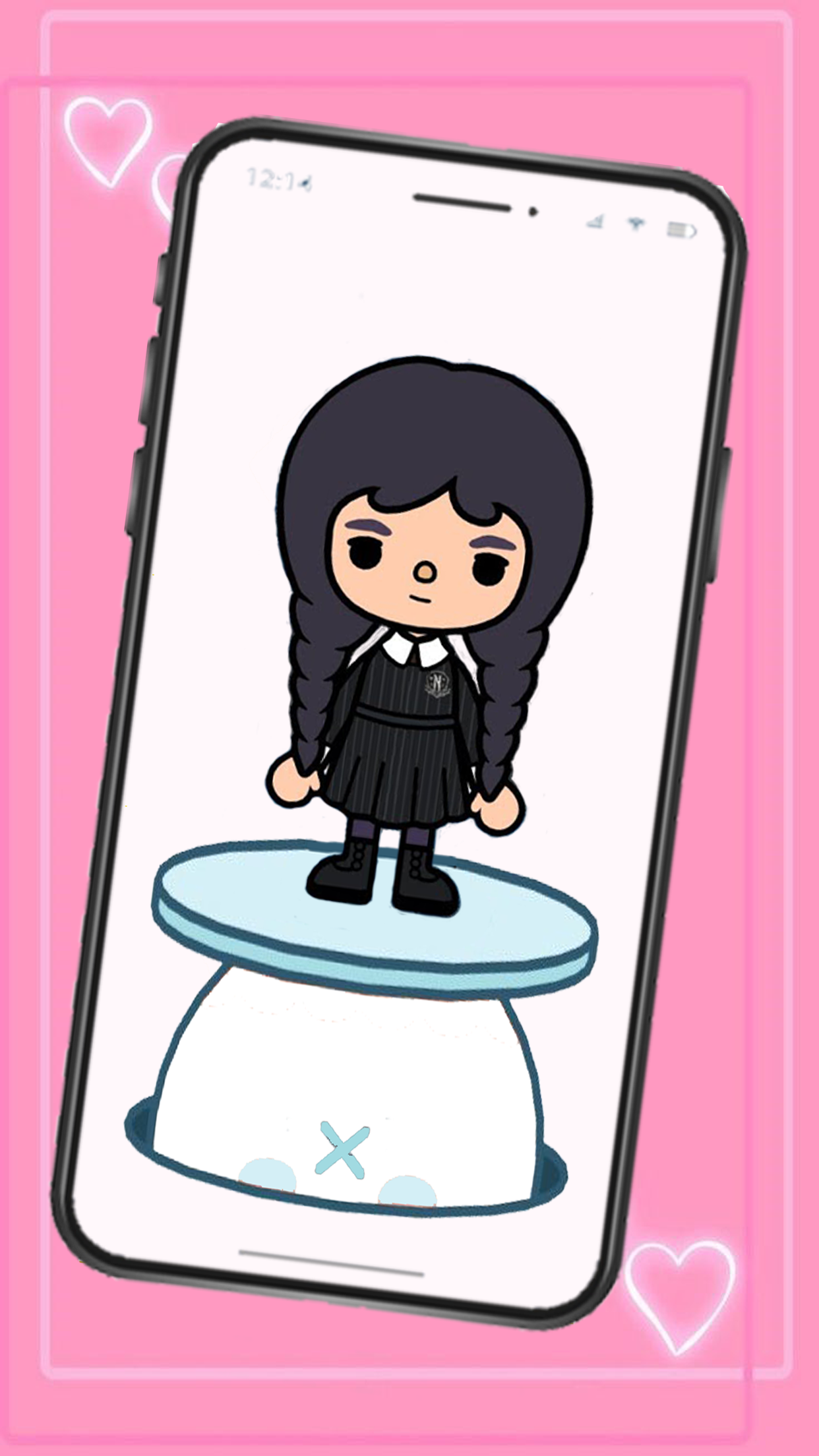 Wednesday Toca Doll Makeover Game Screenshot