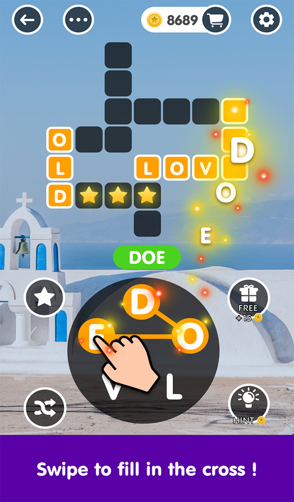 Скриншот игры Bible Crossword - Daily Word Puzzles