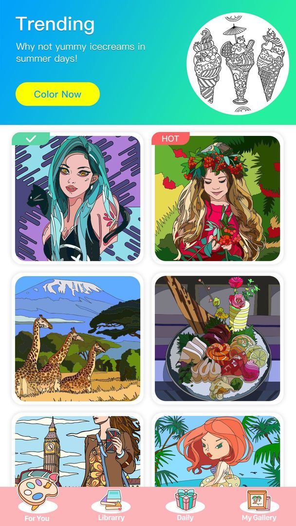 Screenshot of Color Master - Free Coloring Games & Painting Apps