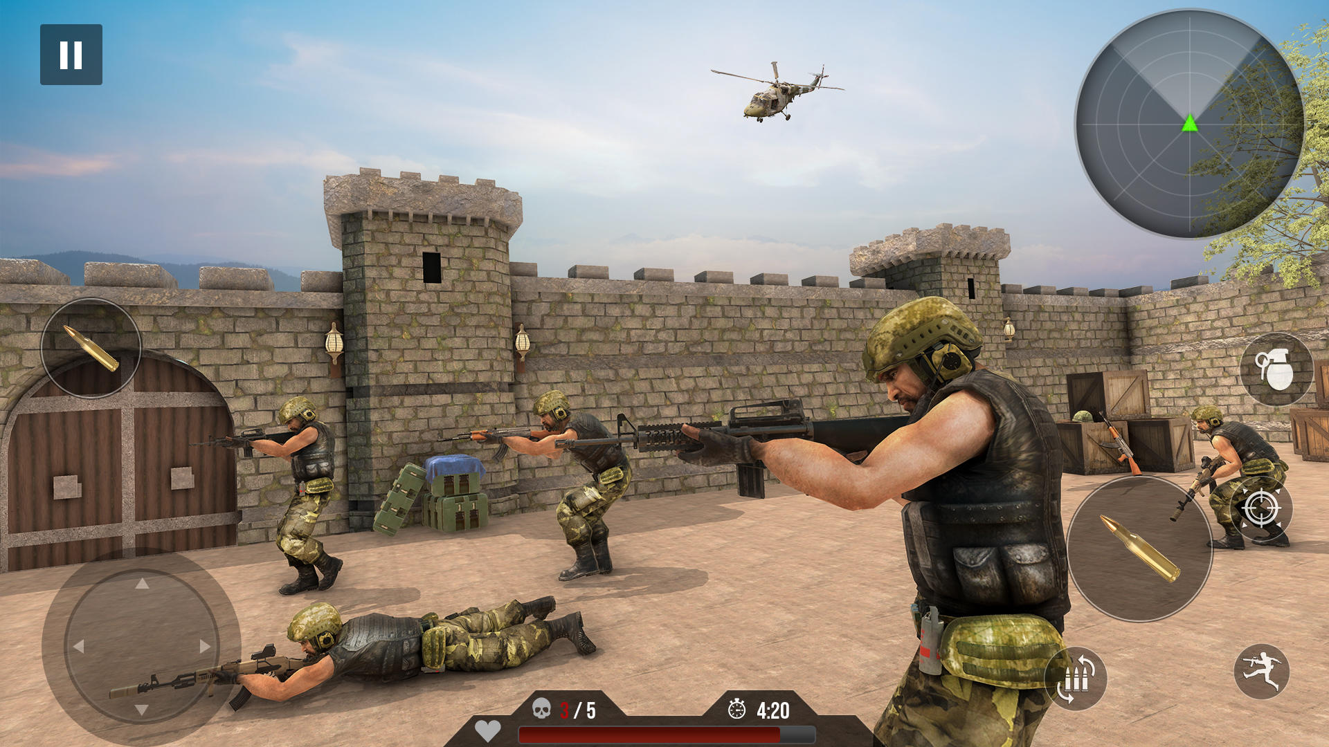 Screenshot 1 of ガン ゲーム オフライン: 戦争シューティング ゲーム 2.0.29