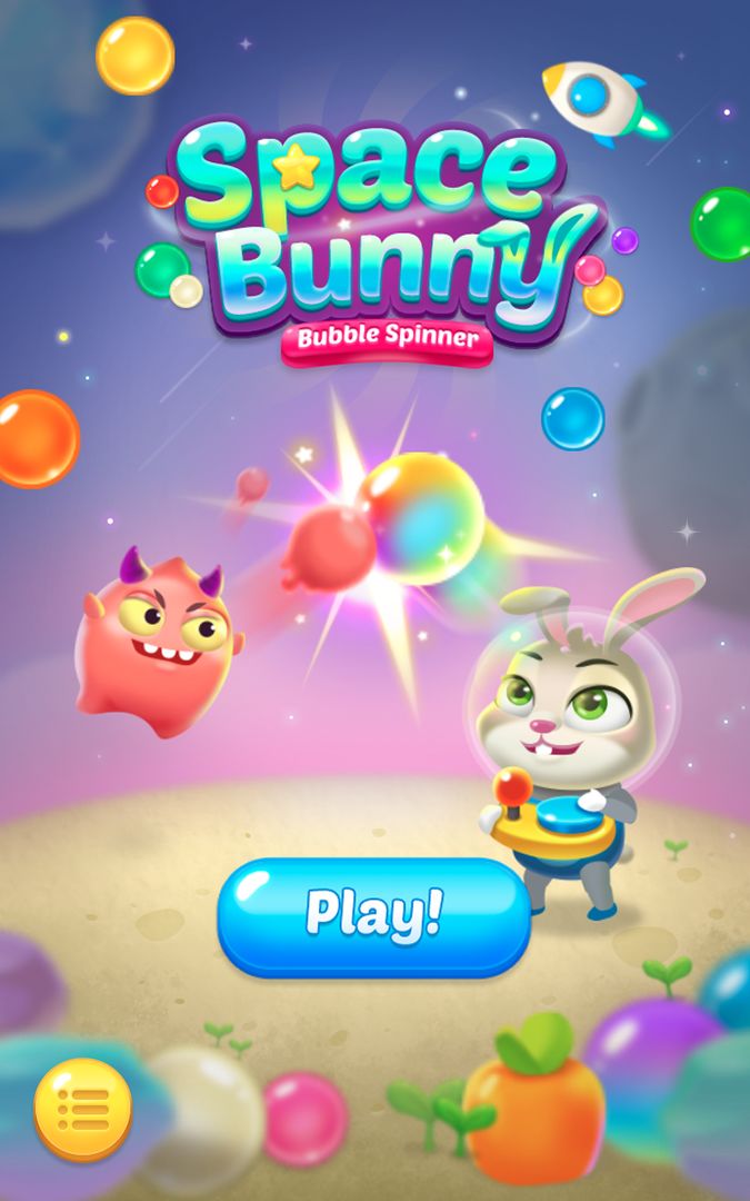 Bubble spinner : space bunny 게임 스크린 샷