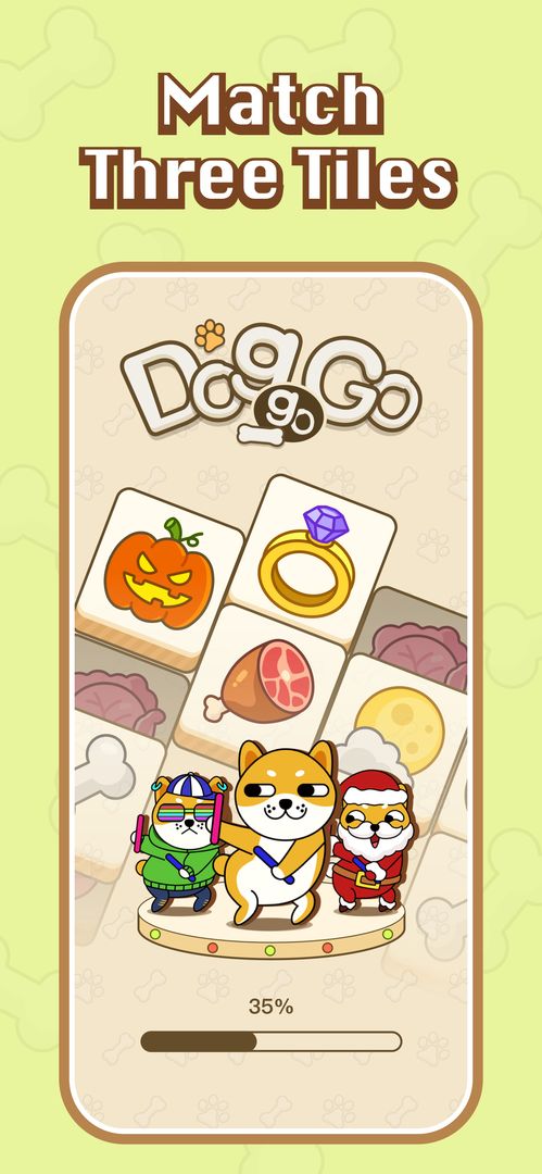 Doggo Go - Meme, Match 3 Tiles 게임 스크린 샷