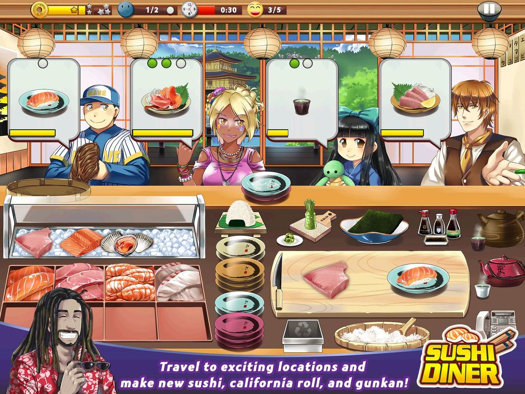 Sushi Diner - Fun Cooking Game ภาพหน้าจอเกม