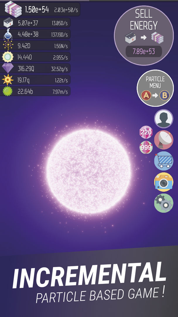 ISEPS Idle Particle Simulator screenshot game