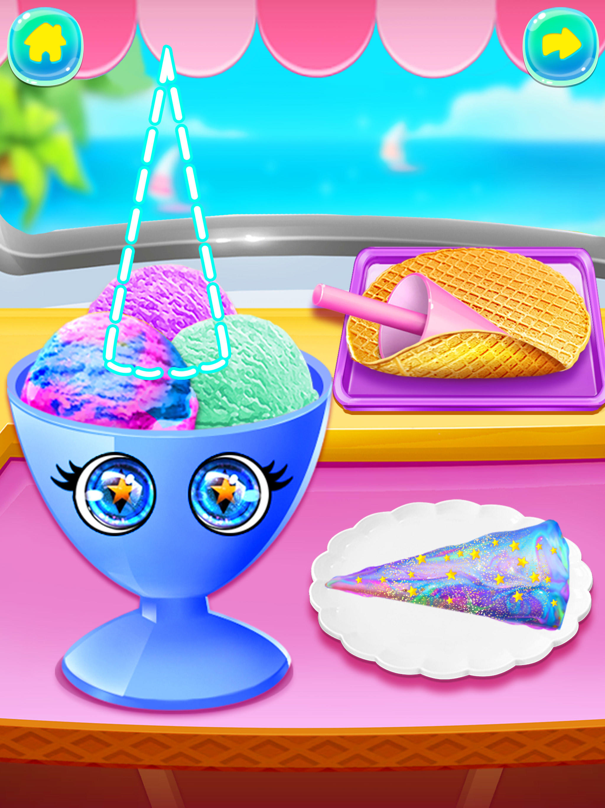 Princess Ice Cream Maker Games ゲームのスクリーンショット