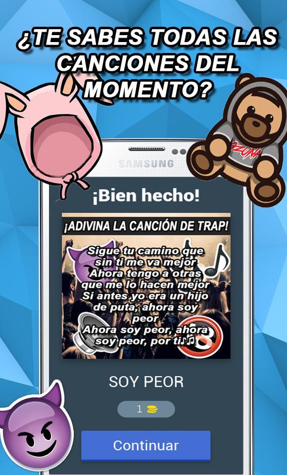 ADIVINA LA CANCIÓN DE TRAP Y REGGAETON 2018 Game Screenshot