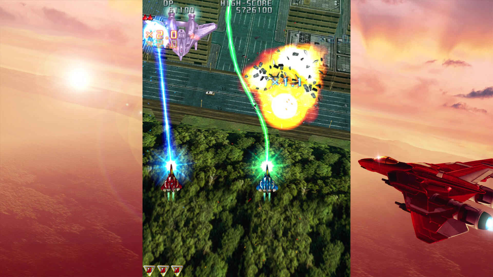Screenshot of Raiden III x MIKADO MANIAX