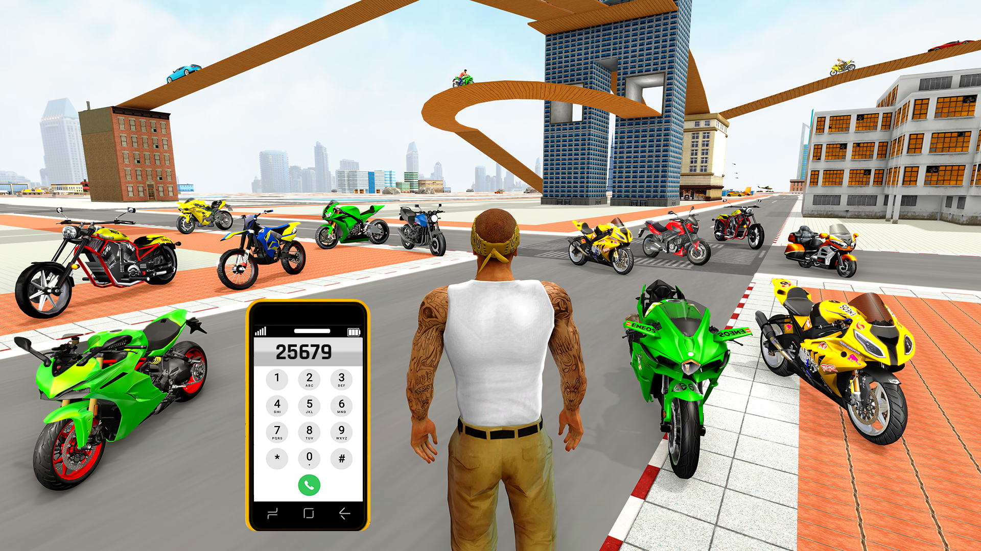 Screenshot of Indian Bikes and Car Games 3D