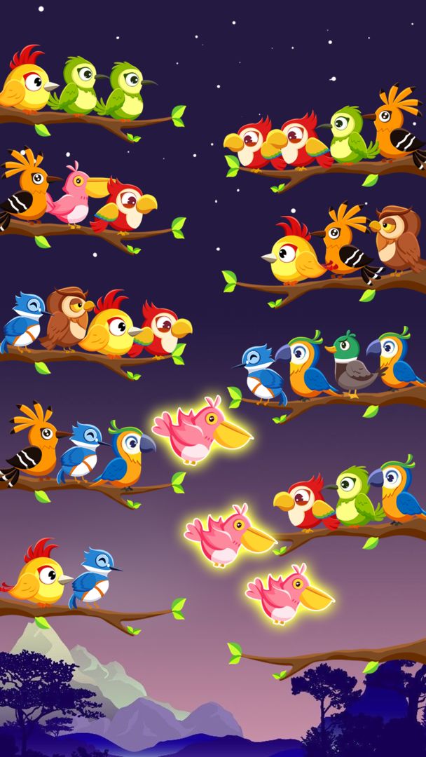 Screenshot of Color Bird Game: Sort It Now