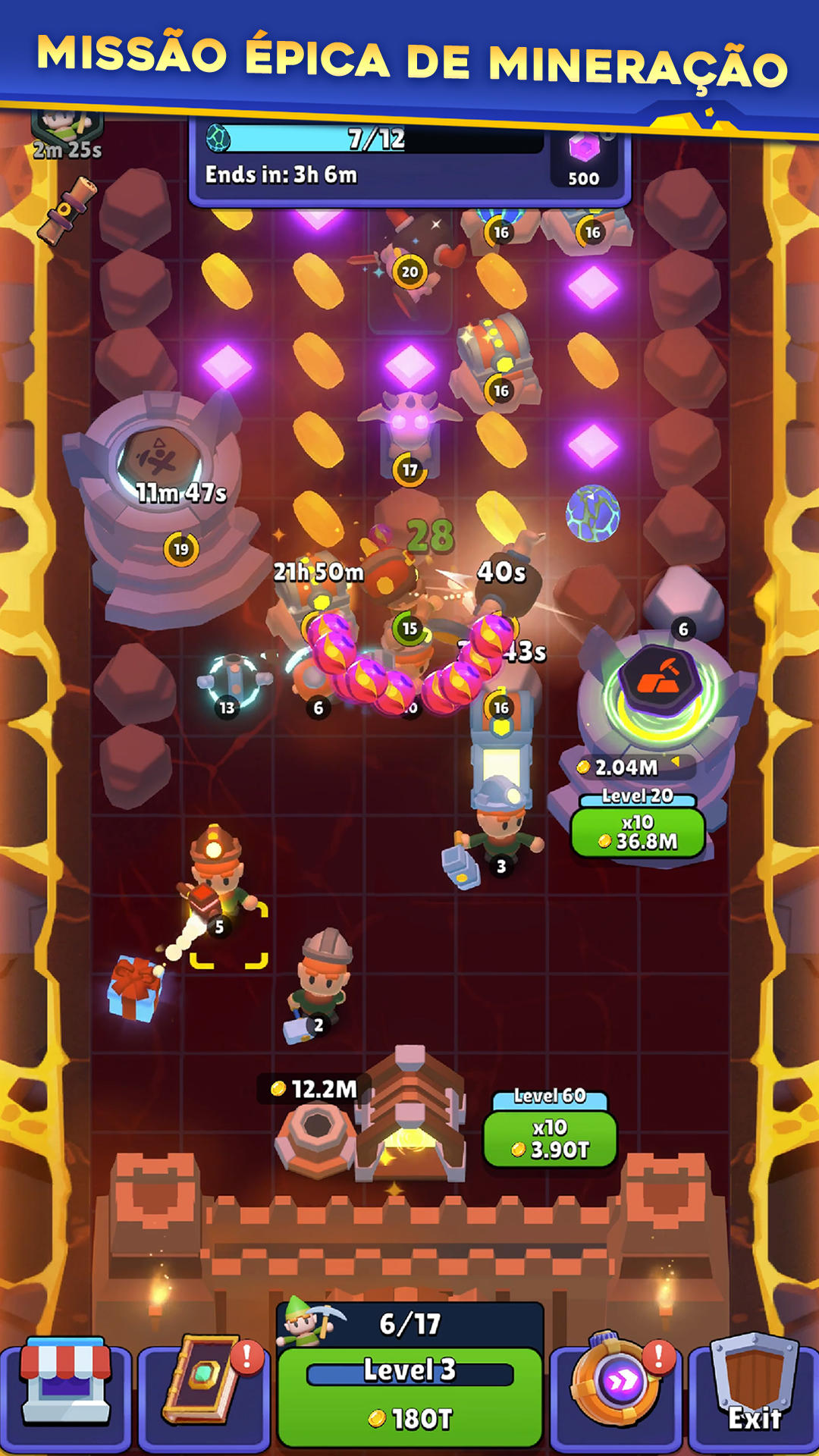 Captura de Tela do Jogo Gold and Heroes - Idle Dig