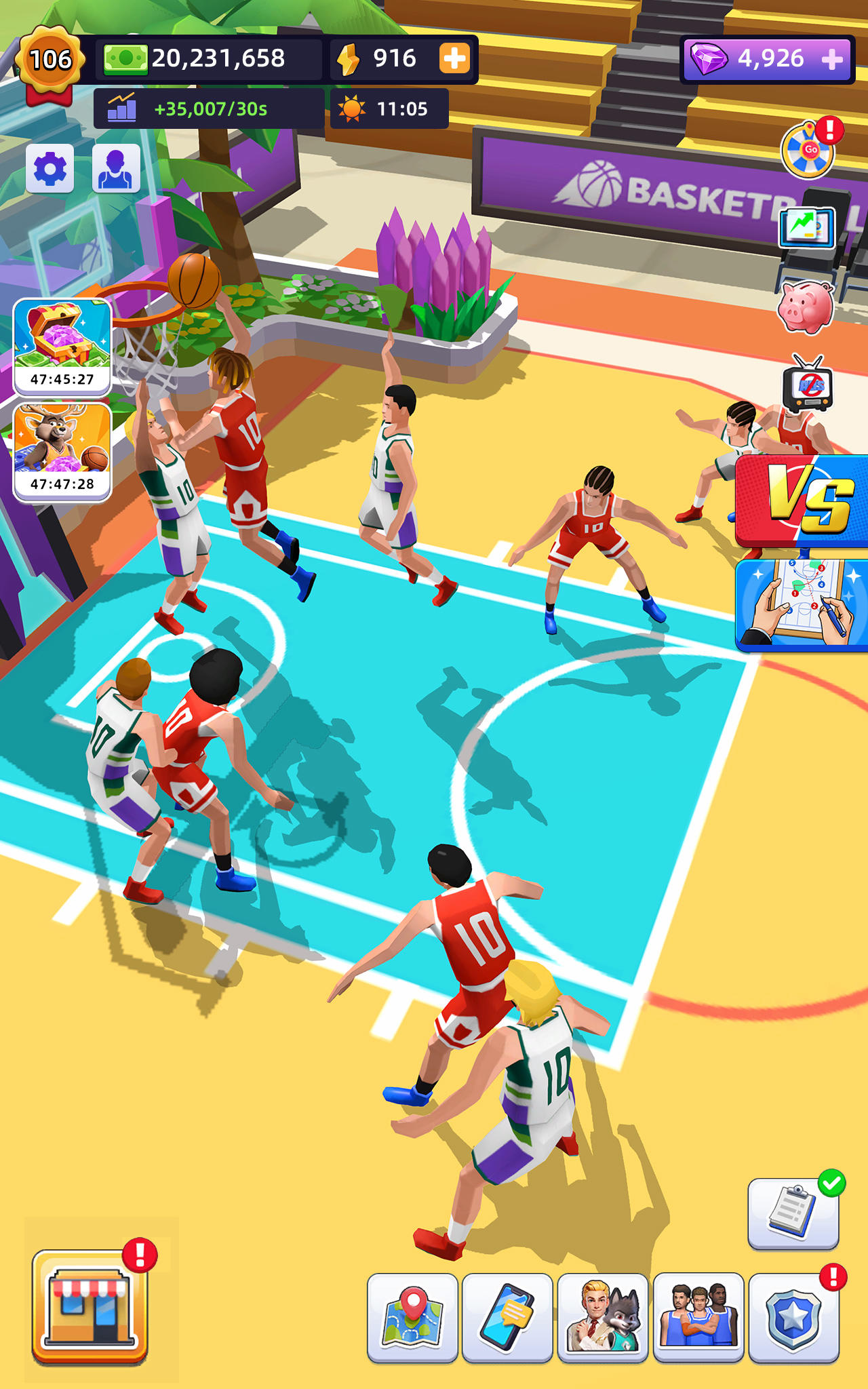 Screenshot of Idle Basketball Arena Tycoon