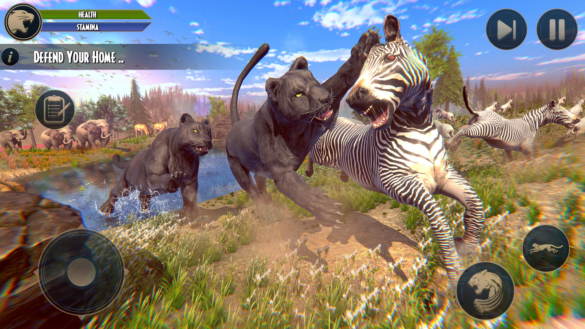 Cuplikan Layar Game Wild Panther Animal Life Sim