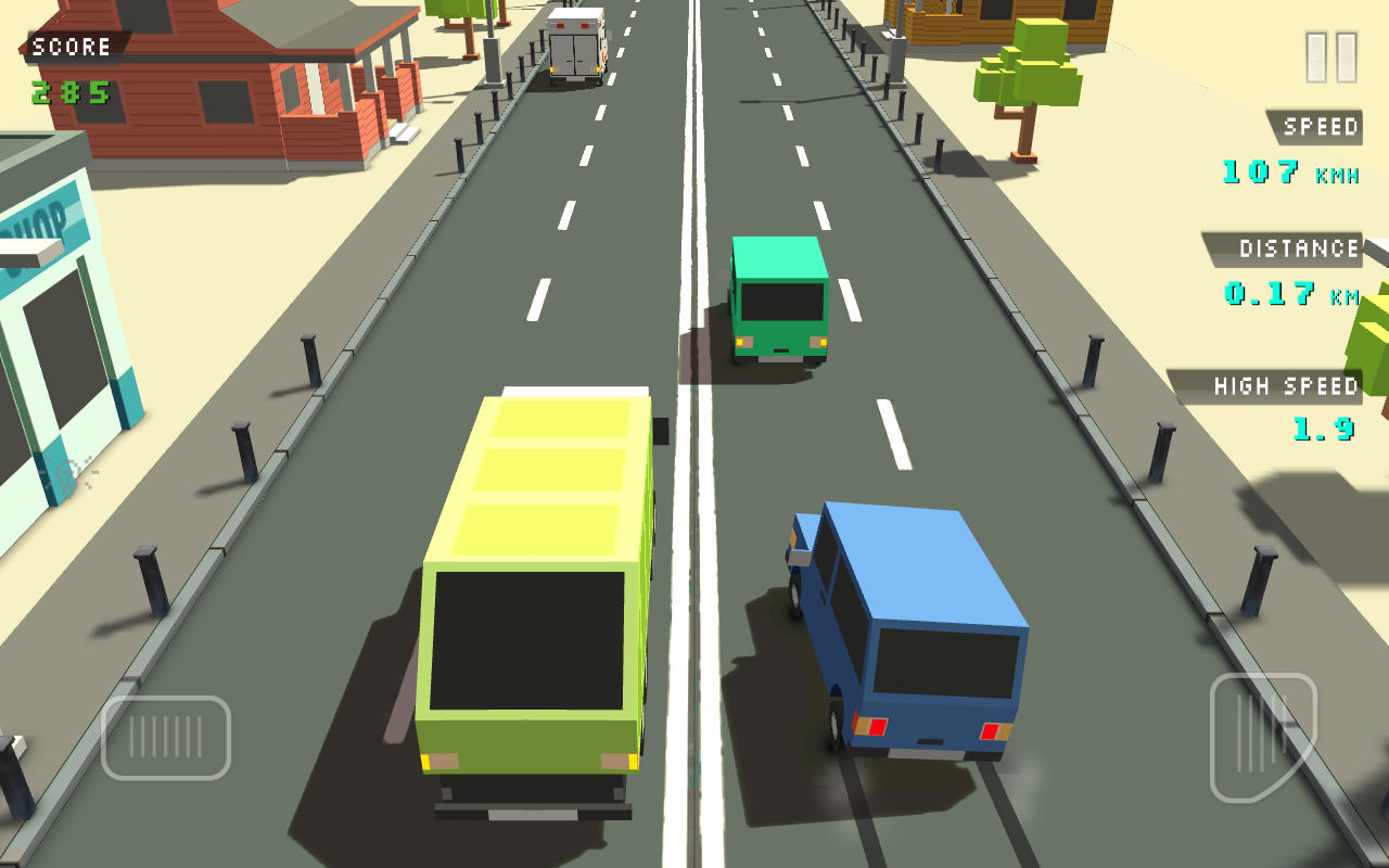 Blocky Traffic Racer Game Screenshot