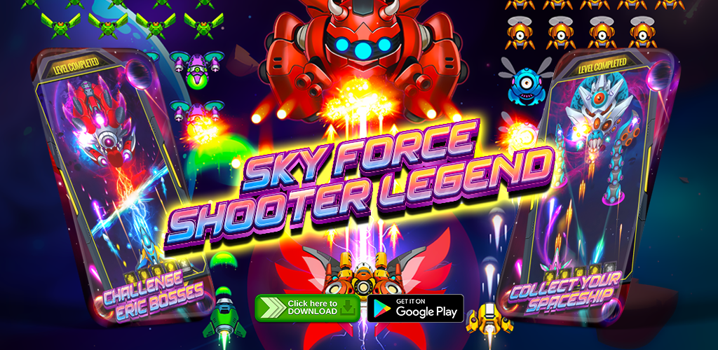 Banner of Sky Force Shooter-Legende 2.2