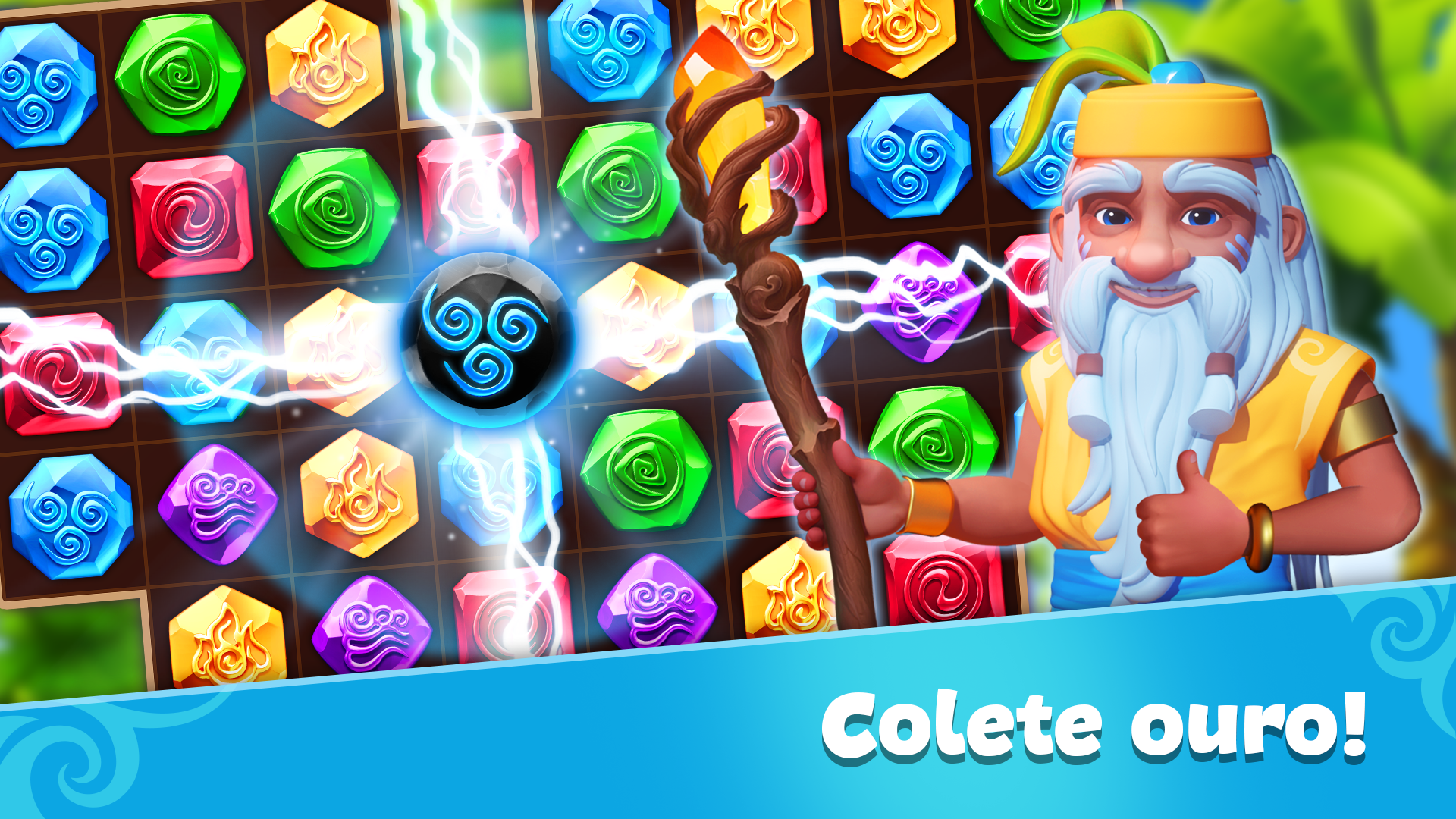 Captura de Tela do Jogo Gemmy Lands - Jogos de Match 3