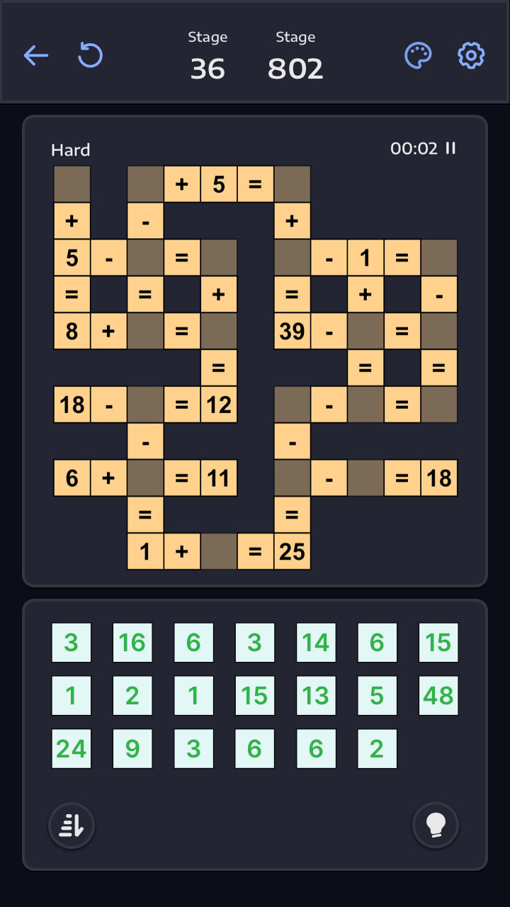 Screenshot of Crossmath - Math Puzzle Games