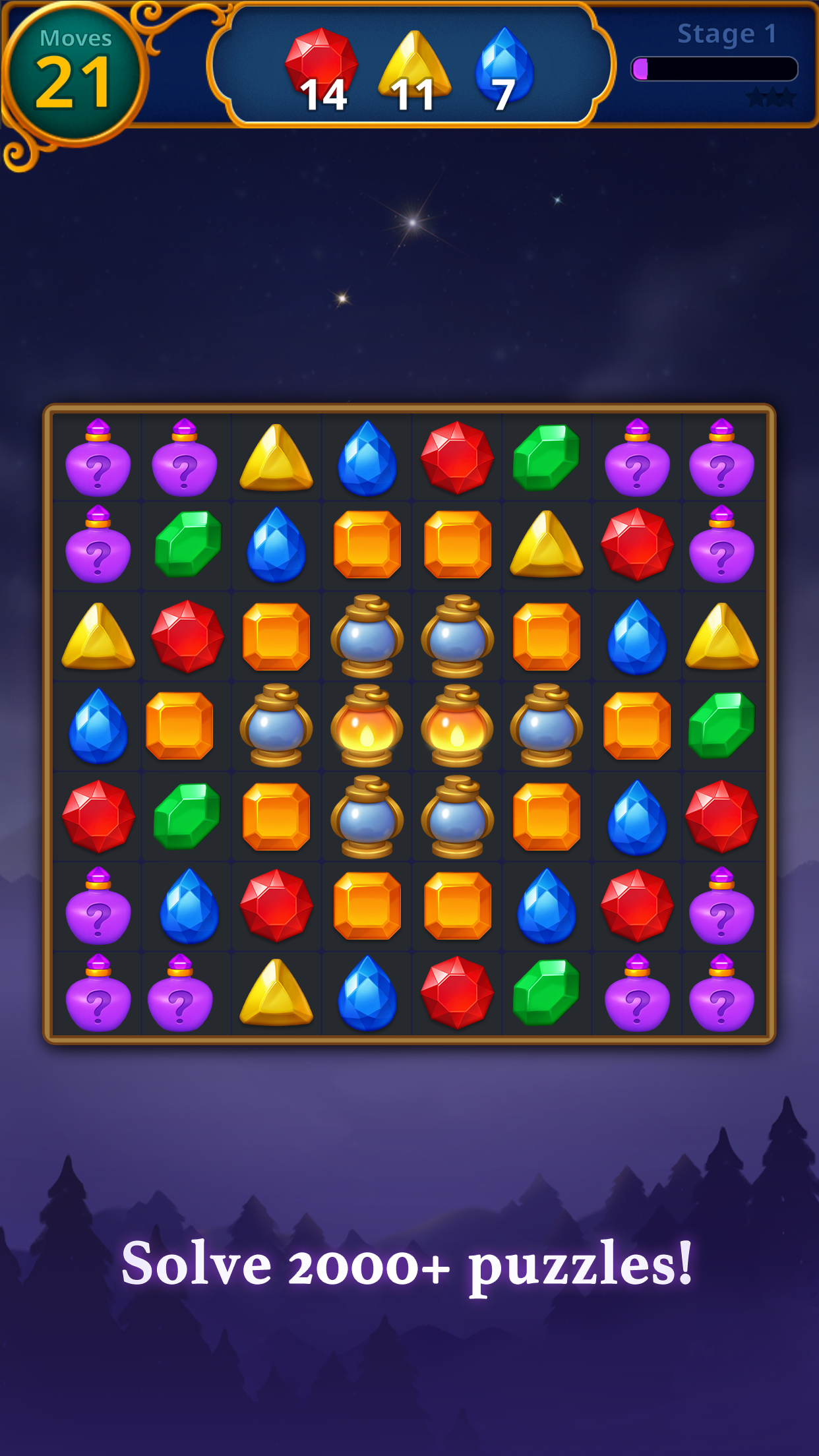 Скриншот игры Jewels Magic: Mystery Match3