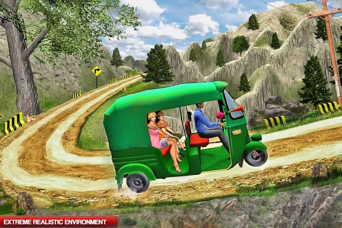 Mountain Auto Tuk Tuk Rickshaw Game Screenshot