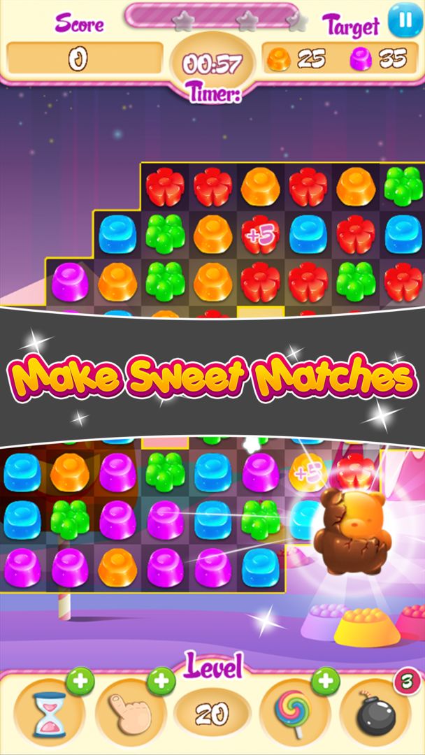Jelly Crush: Match 3 Puzzle ภาพหน้าจอเกม