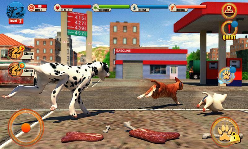Street Dog Simulator 3D Game Screenshot
