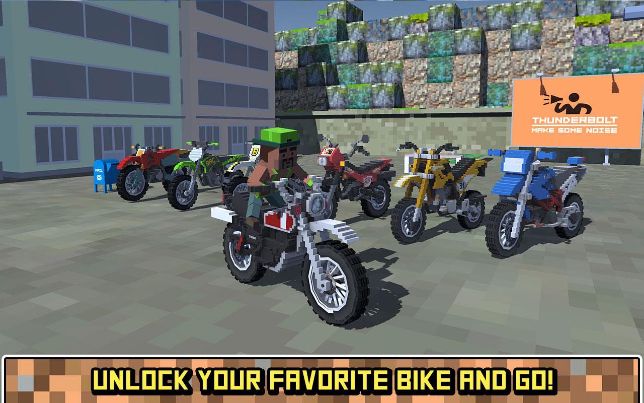 Blocky Motorbike Summer Breeze Game Screenshot