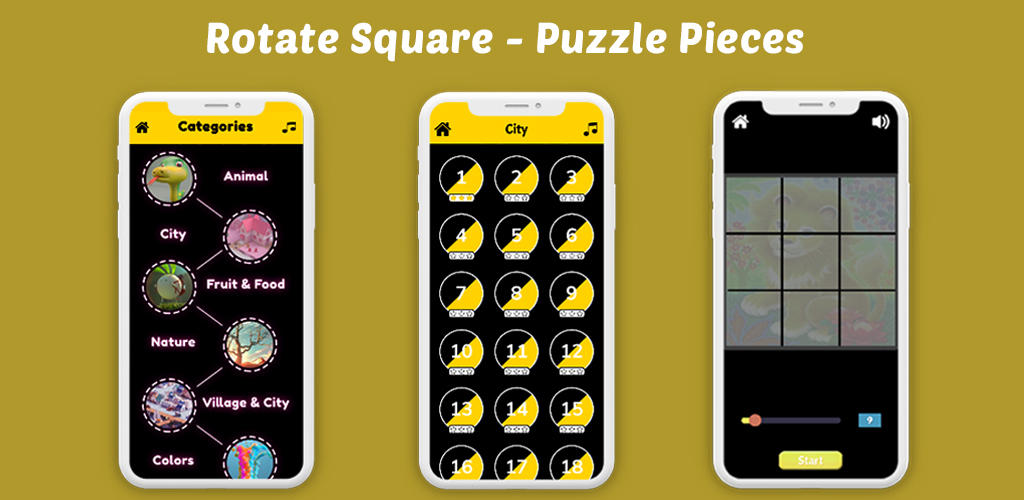  ภาพหน้าจอของวิดีโอ Rotate Square - Puzzle Pieces