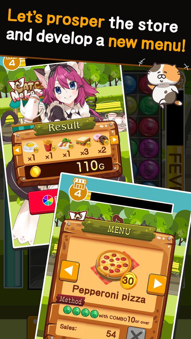 Neko Pazu:Cat waitress cafe training puzzle game. ภาพหน้าจอเกม