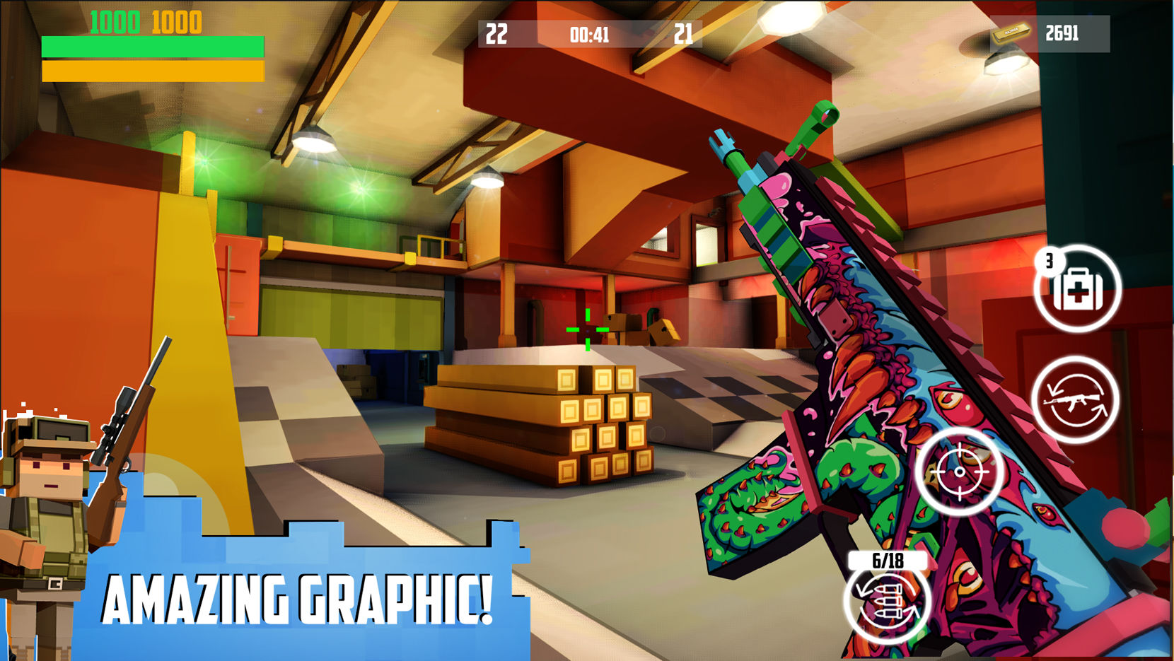 Screenshot of Block Gun: FPS PvP War - Online Gun Shooting Games