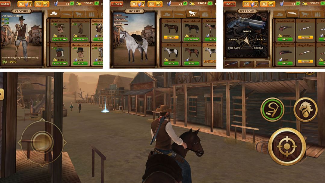 Screenshot of Cowboy Hunting: Dead Shooter