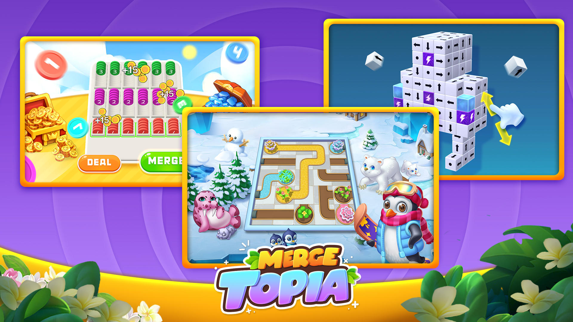 Screenshot of Merge Topia-Hotel Tycoon