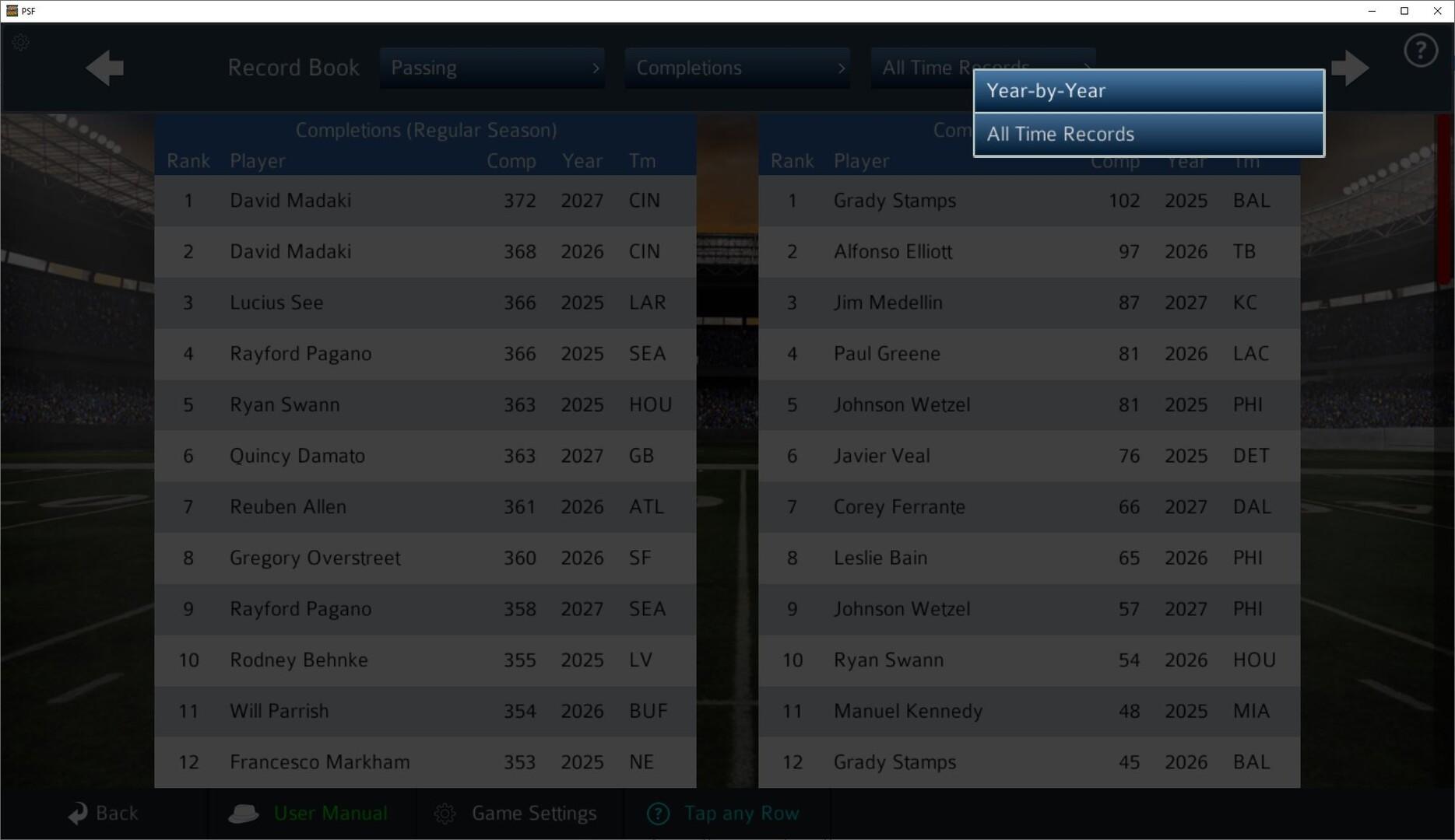 Pro Strategy Football 2026 Game Screenshot