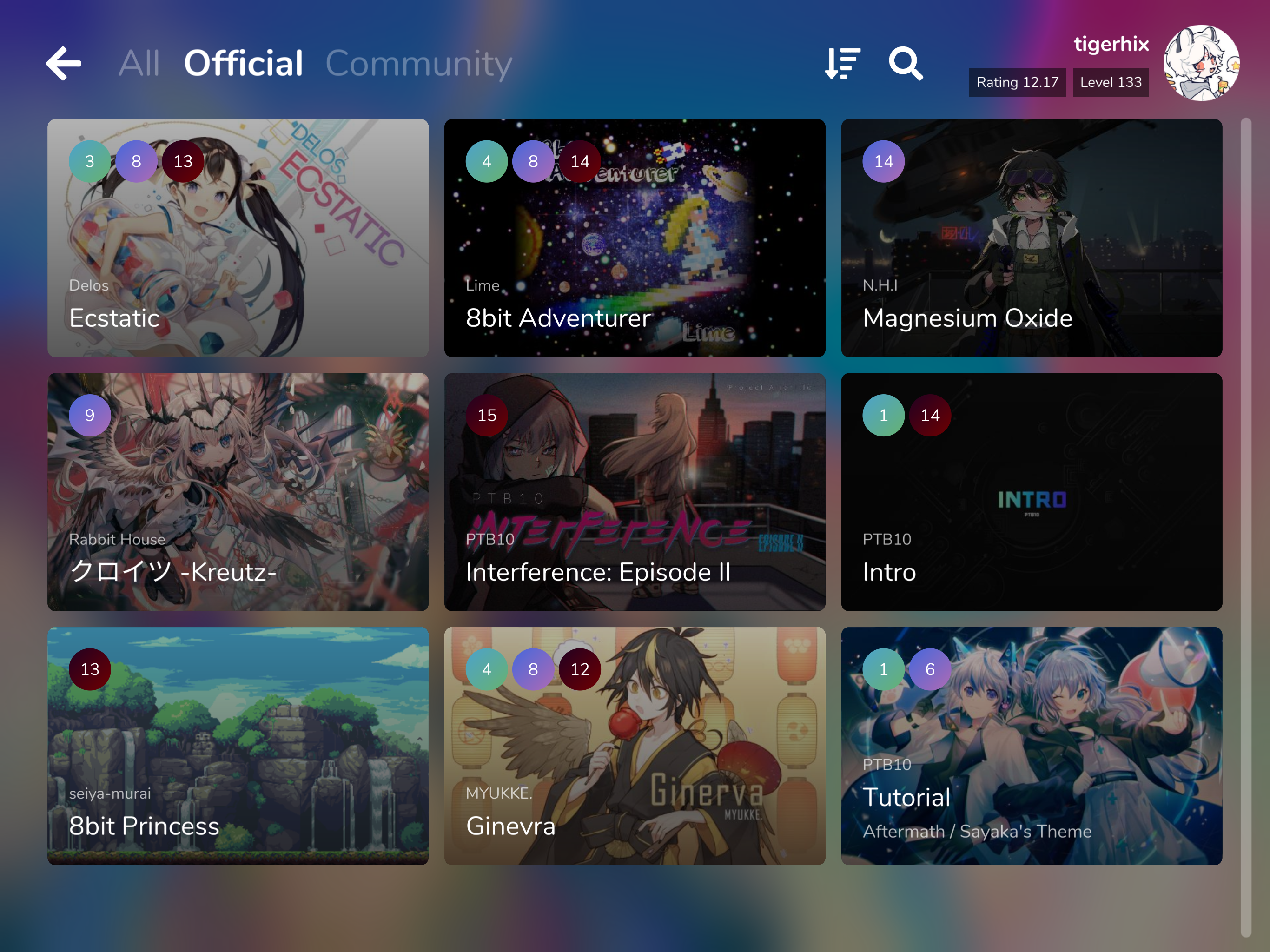 Cytoid: Community Rhythm Game Game Screenshot
