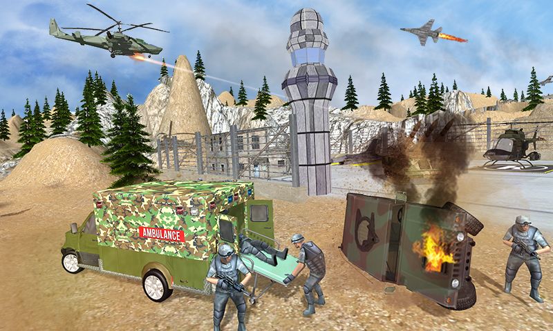 Screenshot of US Army Ambulance 3D Rescue Game Simulator