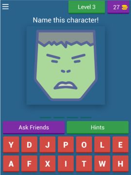 Guess the superhero name Game Screenshot