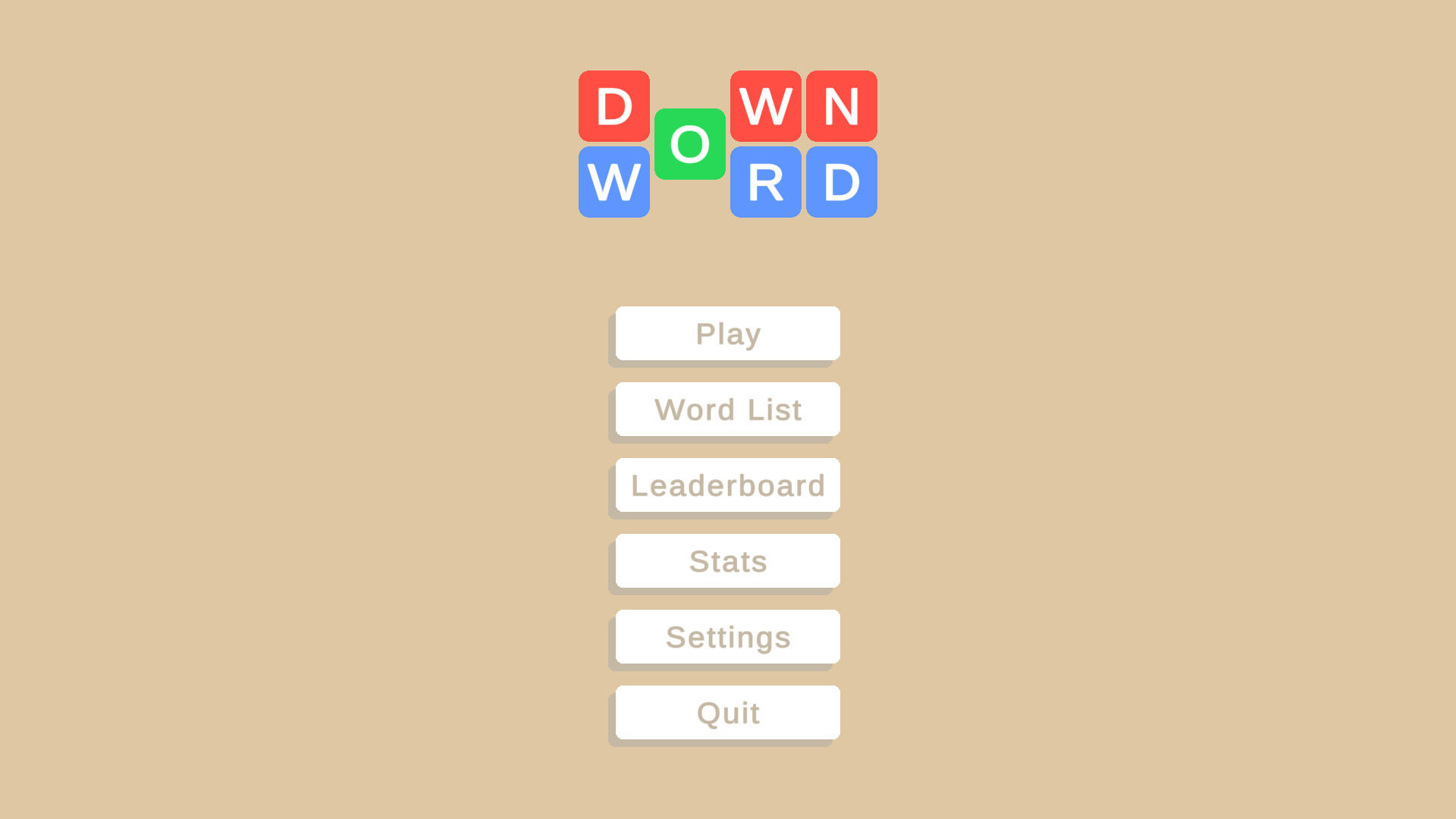 Down Word screenshot game