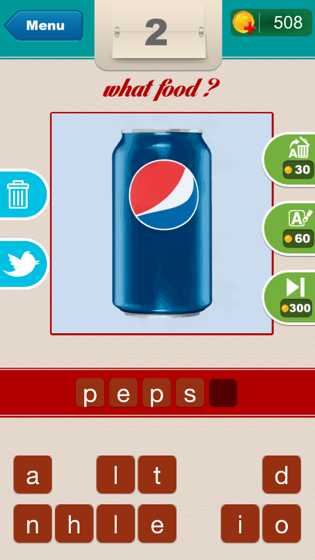 Скриншот игры What Food ?