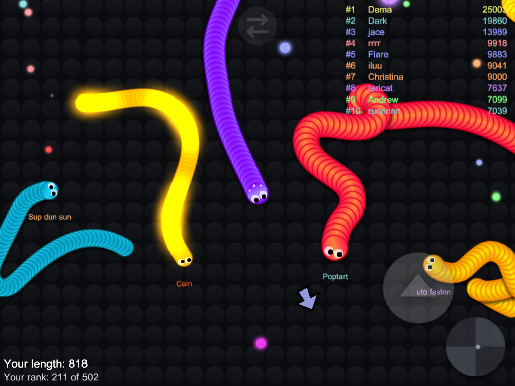 Snake Snither Battle IO 2017 Game Screenshot