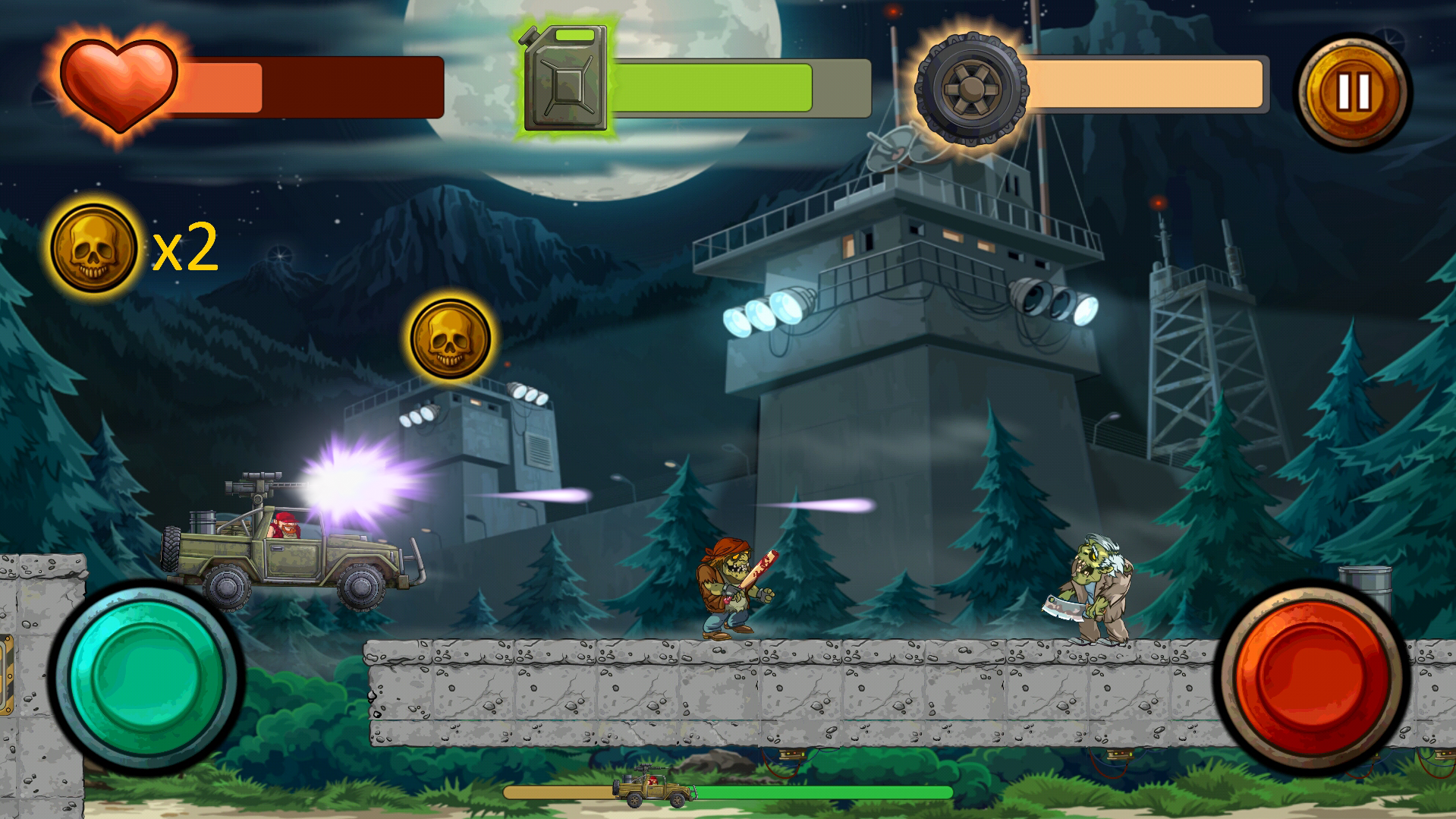 Скриншот игры Guns And Wheels Zombie