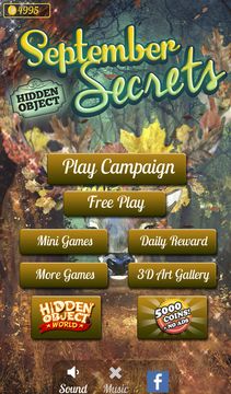 Hidden Object September Secret Game Screenshot