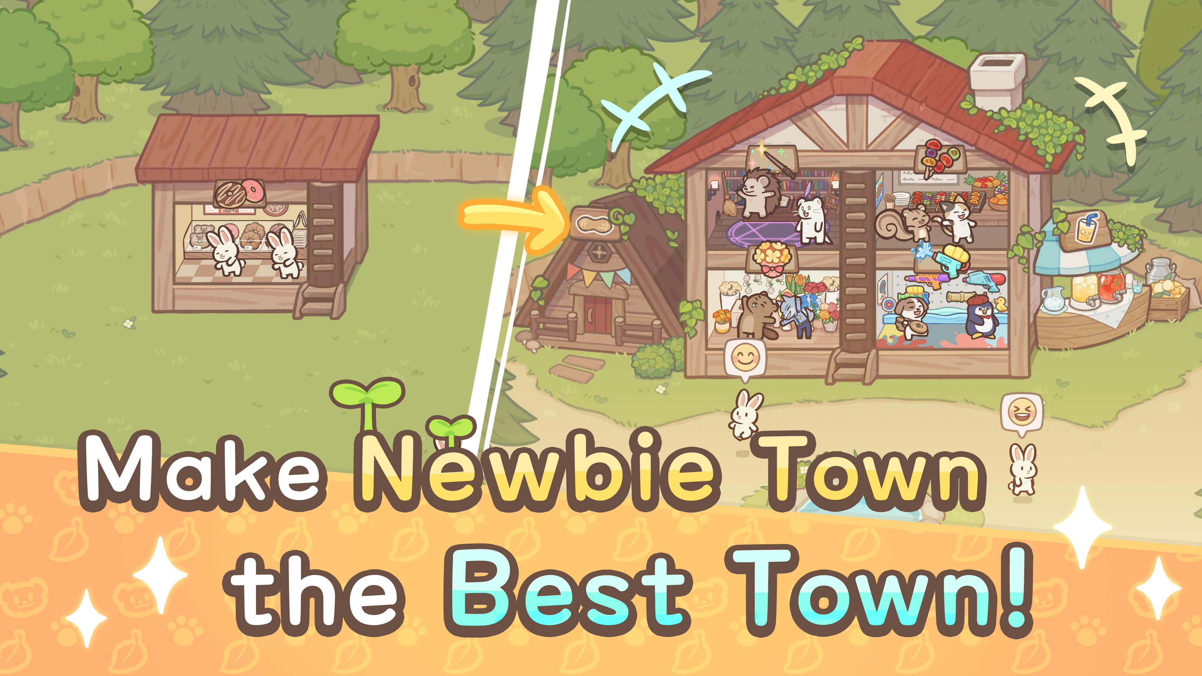 Welcome! Otter Town: cute game Game Screenshot